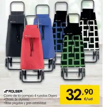 Eroski Rolser carro de la compra 4 ruedas divers oferta