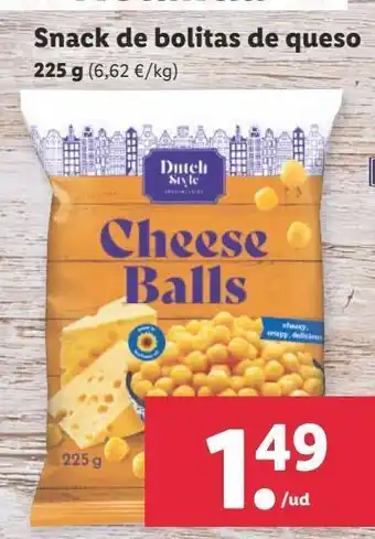 Lidl Snacks de bolitas de queso 225g oferta