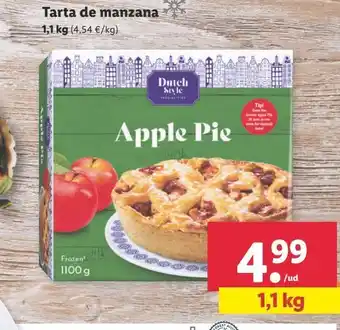 Lidl Tarta de manzana dutch style 1,1kg oferta