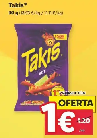 Lidl Takis 90g oferta