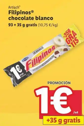 Lidl Filipinos chocolate blanco oferta