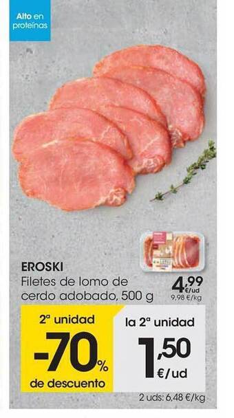Eroski Eroski Filetes De Lomo De Cerdo Adobado oferta