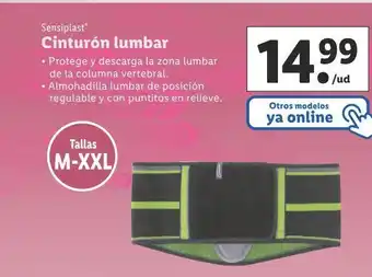 Lidl Cinturón lumbar sensiplast oferta