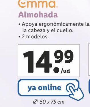 Lidl Almohada oferta