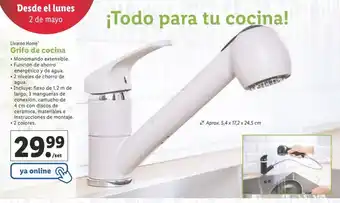 Lidl Grifo de cocina livarno home oferta