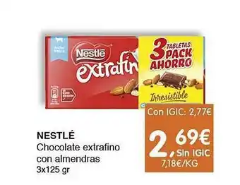 CashDiplo Nestlé Chocolate Extrafino Con Almendras oferta