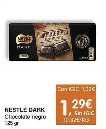 CashDiplo Nestlé Dark Chocolate Negro oferta