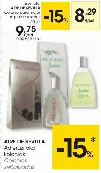 Eroski Aire de sevilla colonias señalizadas oferta
