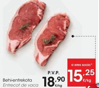 Eroski Entrecot de vaca oferta