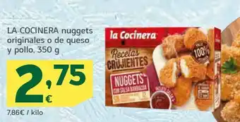 HiperDino La cocinera nuggets originales o de queso y pollo oferta