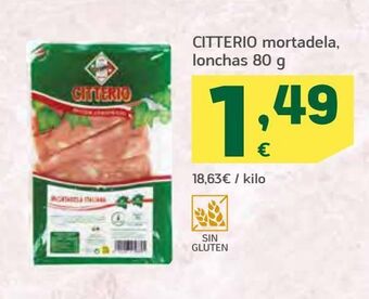 HiperDino Citterio mortadela lonchas oferta