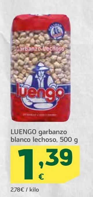 HiperDino Luengo garbanzo blanco lechoso oferta