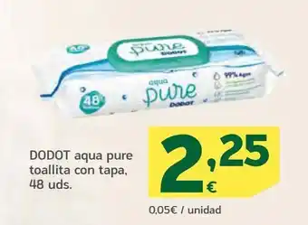HiperDino Dodot aqua pure toallita con tapa oferta