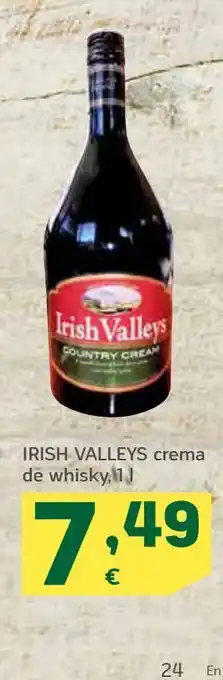 HiperDino Irish valleys crema de whisky oferta