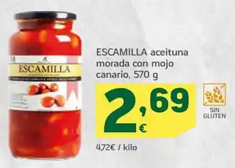 HiperDino Escamilla aceituna morada con mojo canario oferta