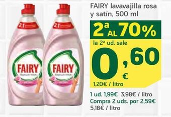HiperDino Fairy lavavajilla rosa y satín oferta