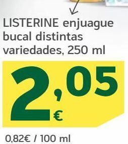 HiperDino Listerine enjuague bucal distintas variedades oferta