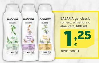HiperDino Babaria gel classic romero, almendra o aloe vera oferta
