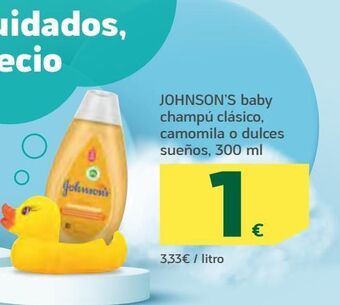 HiperDino Johnson's baby champú clásico, camomila o dulces sueños oferta