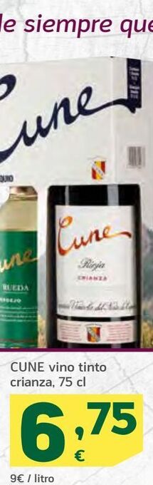 HiperDino Cune vino tinto crianza oferta