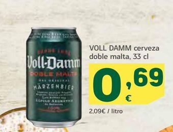 HiperDino Voll damm cerveza doble malta oferta