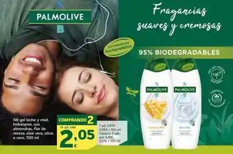 HiperDino Nb gel leche y miel, hidratante, con almendras, flor de cereza, aloe vera, oliva o coco oferta
