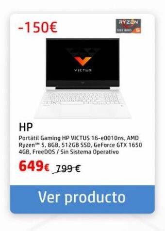 HP Ordenador portátil hp oferta