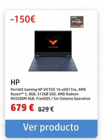 HP Ordenador portátil hp oferta
