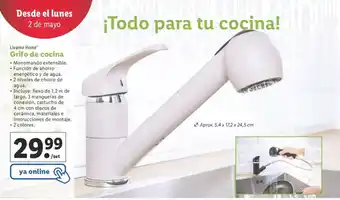 Lidl Livarno Home Grifo de cocina oferta