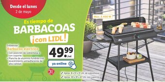 Lidl Grillmeister Barbacoa eléctrica oferta