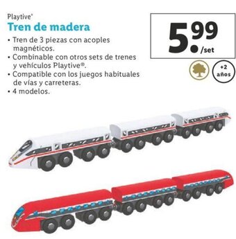 Lidl Playtive Tren de madera oferta