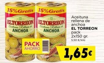 Supermercados Piedra Aceitunas rellenas de anchoa el torreón oferta