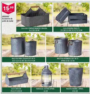 ALDI Gardenline Accesorios De Jardin De Metal oferta