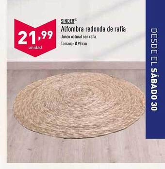 ALDI Sinder Alfombra Redonda De Rafia oferta