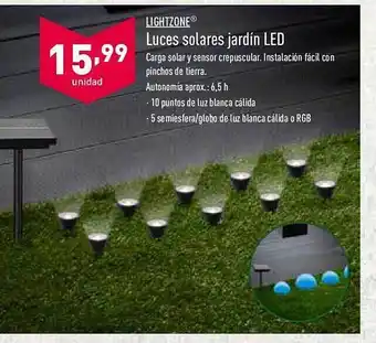 ALDI Lightzone Luces Solares Jardín Led oferta