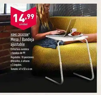 ALDI Home Creation Mesa Bandeja Ajustable oferta