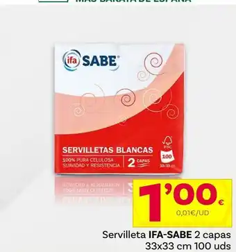 Supermercados Dani Servilletas de papel ifa sabe oferta