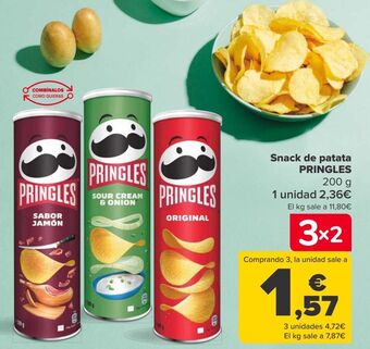 Carrefour Snack de patata pringles oferta