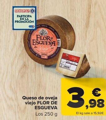 Carrefour Queso de oveja viejo flor de esgueva oferta