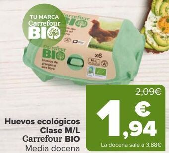 Carrefour Huevos ecológicos clase m/l carrefour bio oferta