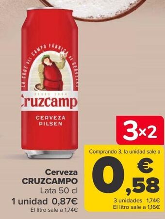 Carrefour Cerveza cruzcampo oferta