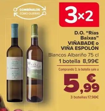 Carrefour D.o. ''rías baixas'' viñabade o viña espolon oferta