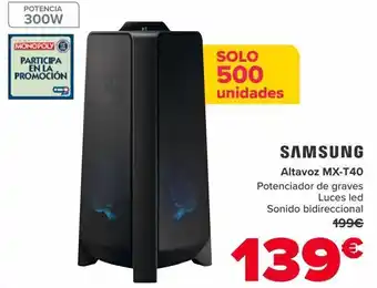 Carrefour Samsung altavoz mx-t40 oferta
