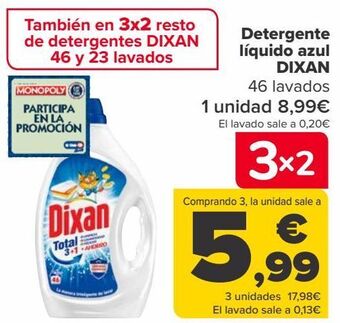 Carrefour Detergente líquido azul dixan oferta