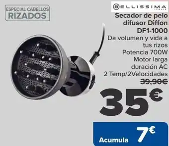 Carrefour Secador de pelo difusor diffon df1-1000 oferta