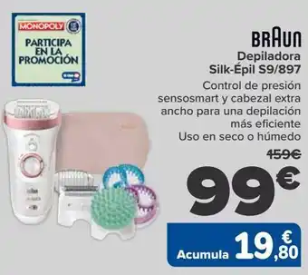 Carrefour Braun depiladora silk-épil s9/897 oferta