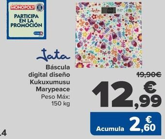 Carrefour Jata báscula digital diseño kukuxumusu marypeace oferta