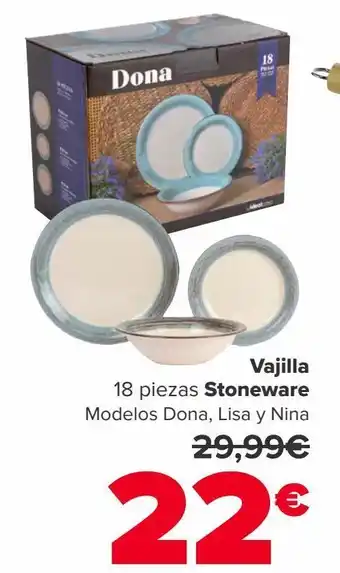 Carrefour Vajilla stoneware oferta