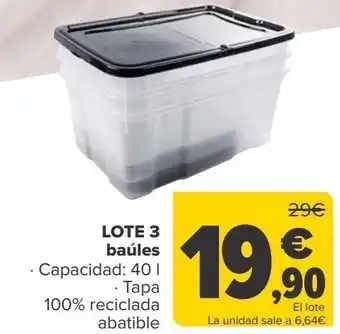 Carrefour Lote 3 baúles oferta