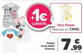 Carrefour Pelele corte bebé licencias oferta